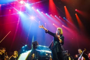 Conductor Anne Dudley photographed performing on stage duringthe Great Movie Songs concert as part of the London Soundtrack Festival on Tuesday 25 March 2025 at The Roundhouse, London. . Picture by Julie Edwards.